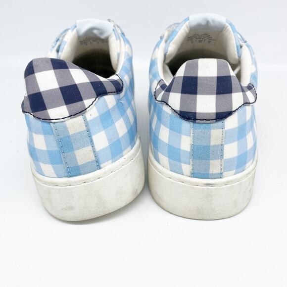 Draper James Women's Witherspoon Blue White Gingham Harper Sneakers Size 9 - Picture 4 of 12